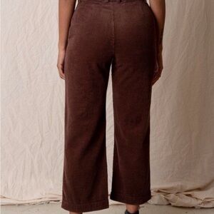 LACAUSA Jasper Trousers Chocolate Brown Corduroy Size 40